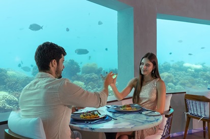Only Blu - the largest underwater restaurant in the Maldives